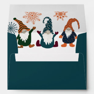 Christmas Gnomes Dwarfs snoflake  Envelope
