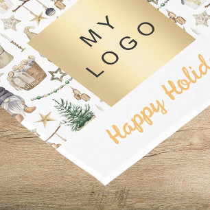 Christmas gnomes farmhouse style business logo short table runner