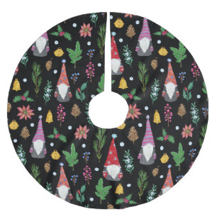 Christmas Gnomes: Festive Seamless Pattern Brushed Polyester Tree Skirt
