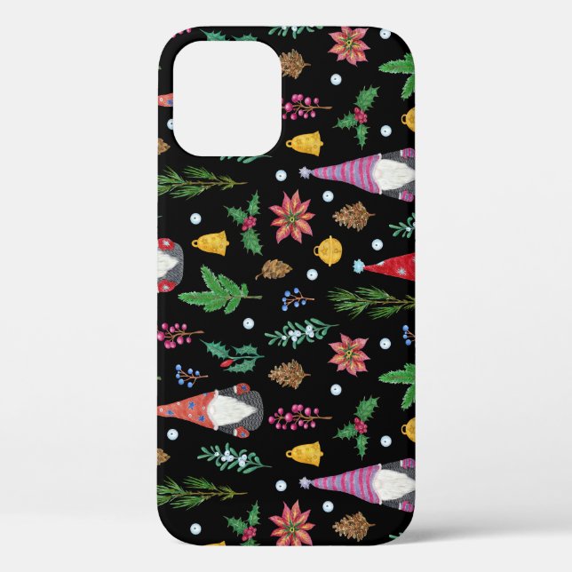 Christmas Gnomes: Festive Seamless Pattern Case-Mate iPhone Case (Back)
