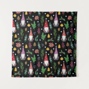 Christmas Gnomes: Festive Seamless Pattern Tapestry