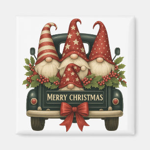 Christmas Gnomes Fridge Magnet