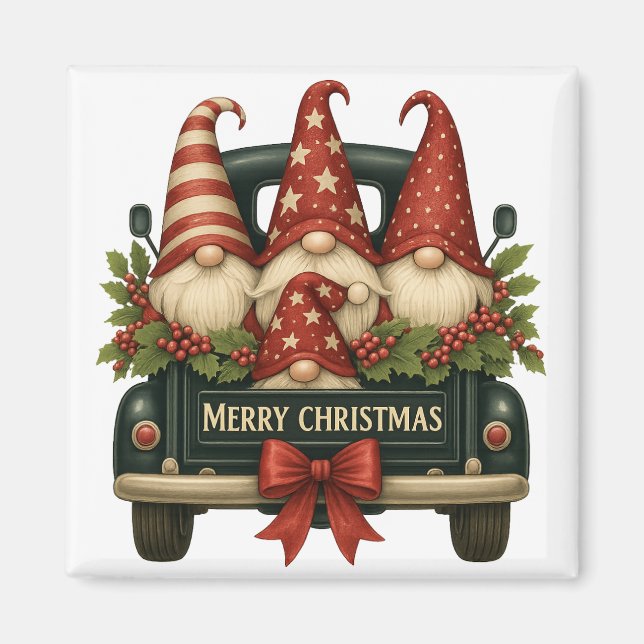 Christmas Gnomes Fridge Magnet (Front)