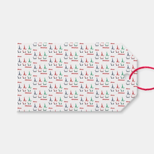 Christmas Gnomes Gift Tag (Front (Horizontal))