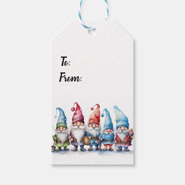 Christmas Gnomes Gift Tags (Front)