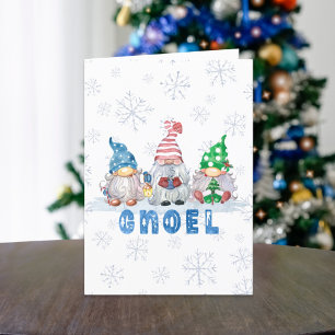 Christmas Gnomes GNOEL Greeting Holiday Card