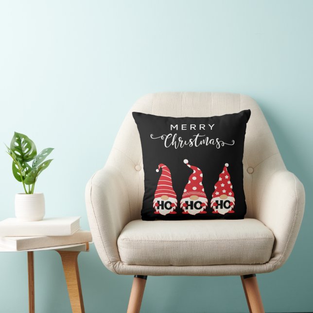 Christmas Gnomes Ho Ho Ho Cushion (Chair)