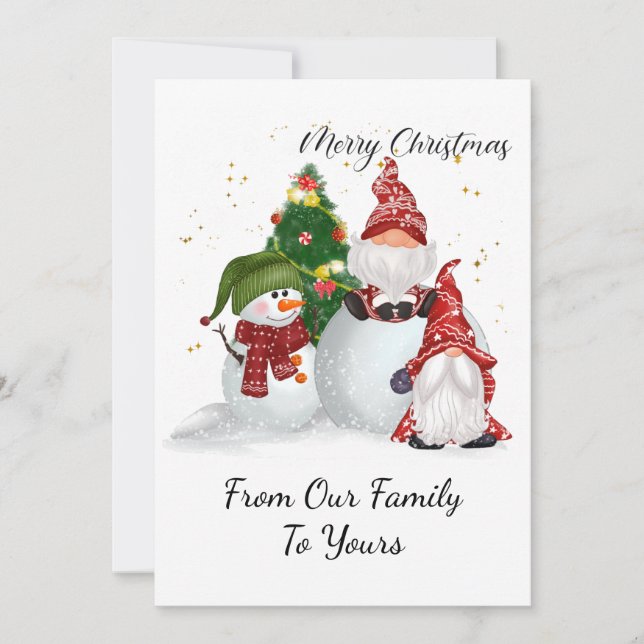 Christmas Gnomes Holiday Card (Front)