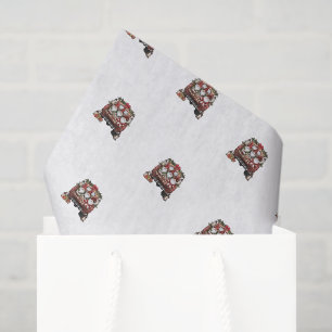 Christmas Gnomes in Vintage Truck Decorations Tissue Paper
