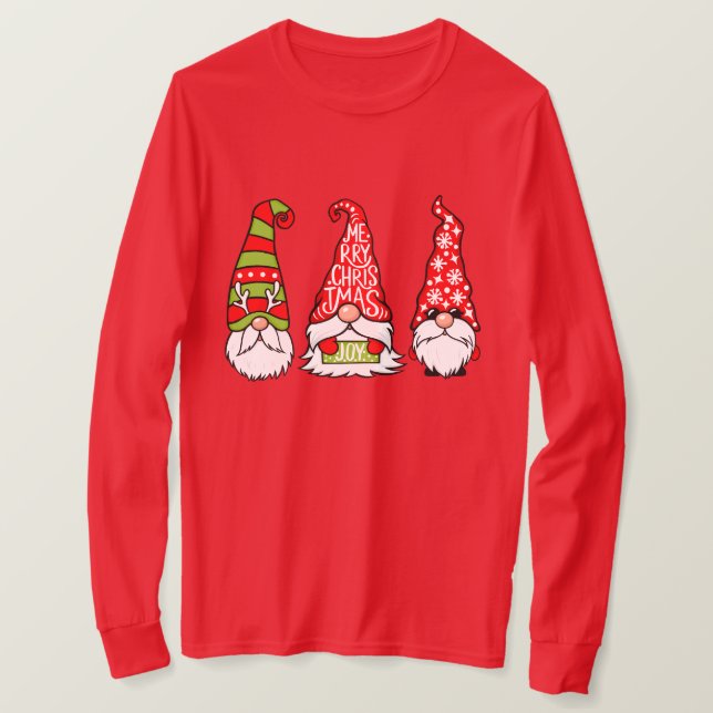 Christmas Gnomes Long Sleeve  T-Shirt (Design Front)