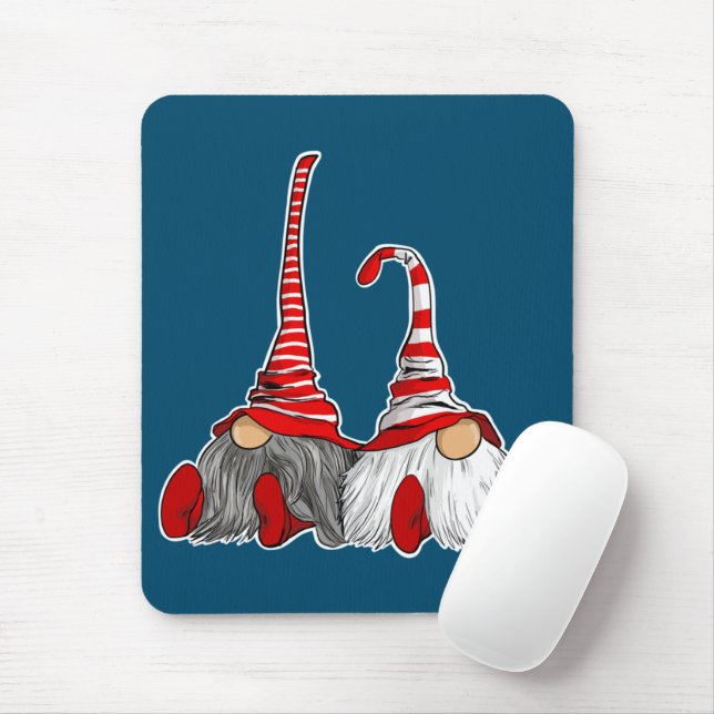 Christmas Gnomes Mouse Pad (With Mouse)
