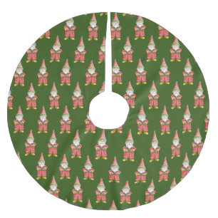 Christmas Gnomes Pattern Brushed Polyester Tree Skirt