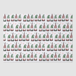 Christmas Gnomes Pattern Tissue Paper