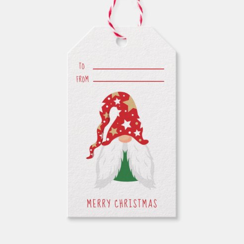 Christmas Gnome Gift Tags &amp; Gift Enclosures | Zazzle.co.nz