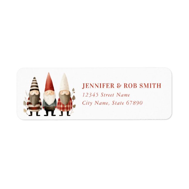 Christmas Gnomes Return Address Labels (Front)