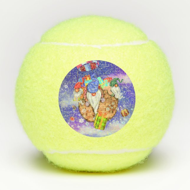 Christmas Gnomes Tennis Balls (Front)