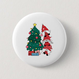 Christmas Gnomes Toddler  6 Cm Round Badge