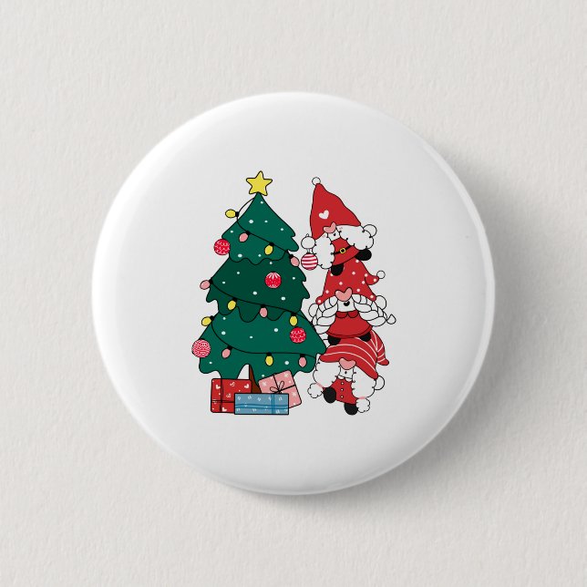 Christmas Gnomes Toddler  6 Cm Round Badge (Front)