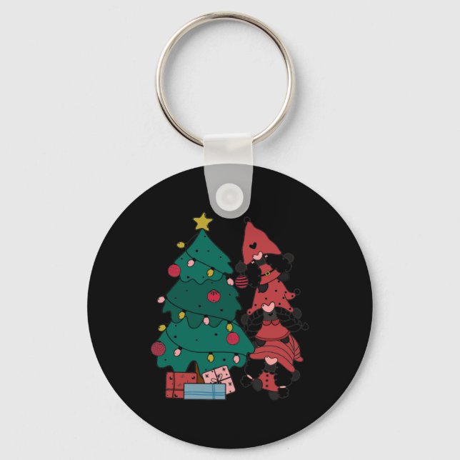 Christmas Gnomes Toddler T Shirt  Key Ring (Front)