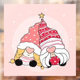 Christmas Gnomes Window Cling