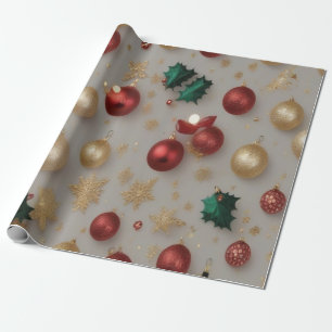 Christmas gnomes wrapping paper