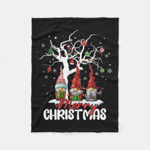 Christmas Gnomes Xmas Family Men Women Fleece Blanket