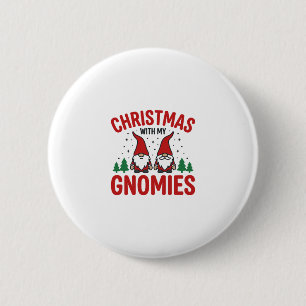 Christmas Gnomies Holiday Gnome Design 6 Cm Round Badge
