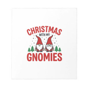Christmas Gnomies Holiday Gnome Design Notepad