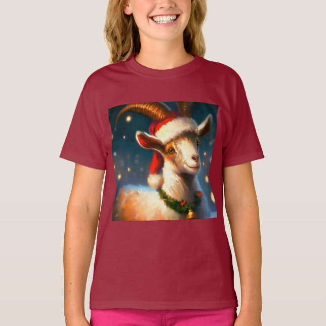 Christmas Goat 2 T-Shirt (Front)