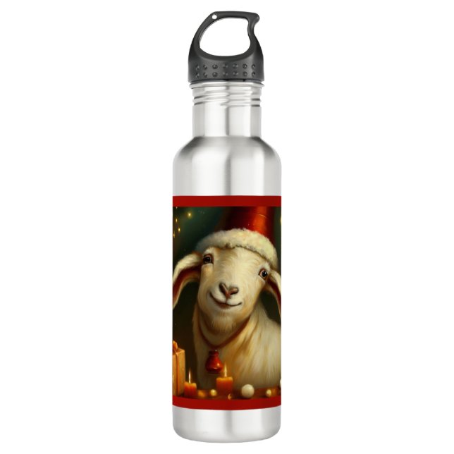Christmas Goat 3 710 Ml Water Bottle (Front)