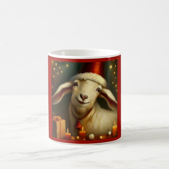 Christmas Goat 3 Coffee Mug (Center)