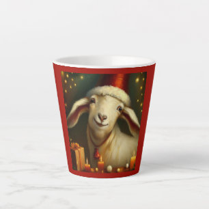 Christmas Goat 3 Latte Mug