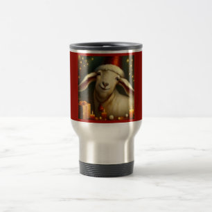 Christmas Goat 3 Travel Mug