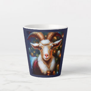 Christmas Goat 4 Latte Mug