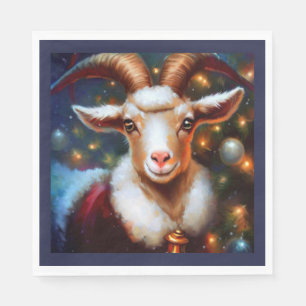 Christmas Goat 4 Napkin