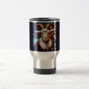 Christmas Goat 4 Travel Mug