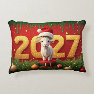 Christmas Goat Cosy Holiday Gift Idea Decorative Cushion
