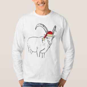 Christmas Goat Funny Festive Santa Animal Humour T-Shirt