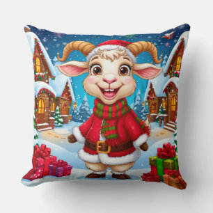 🐐 Christmas Goat Gift For Year Of The Goat 2027 Cushion