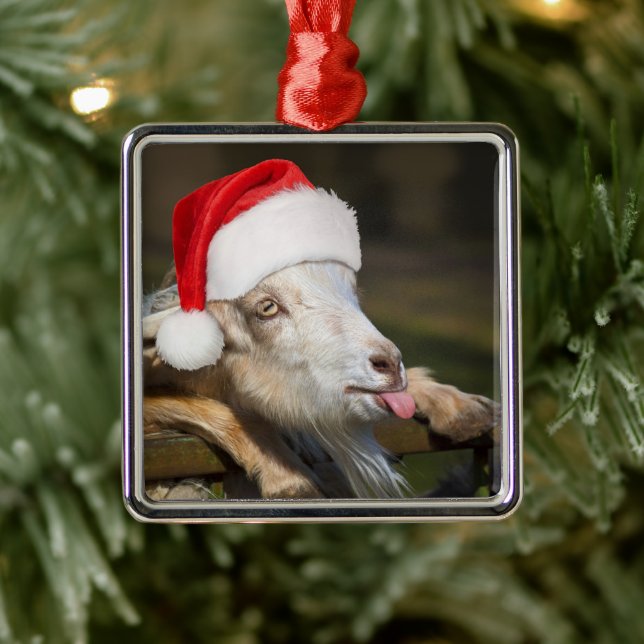 Christmas Goat Metal Tree Decoration (Tree)
