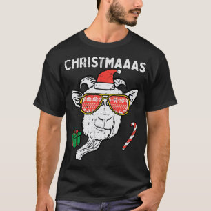 Christmas Goat Santa Xmas Farm Animal Farmer Men W T-Shirt