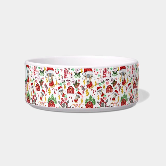Christmas GOATS Candy and Jingle Bells Bowl (Right)