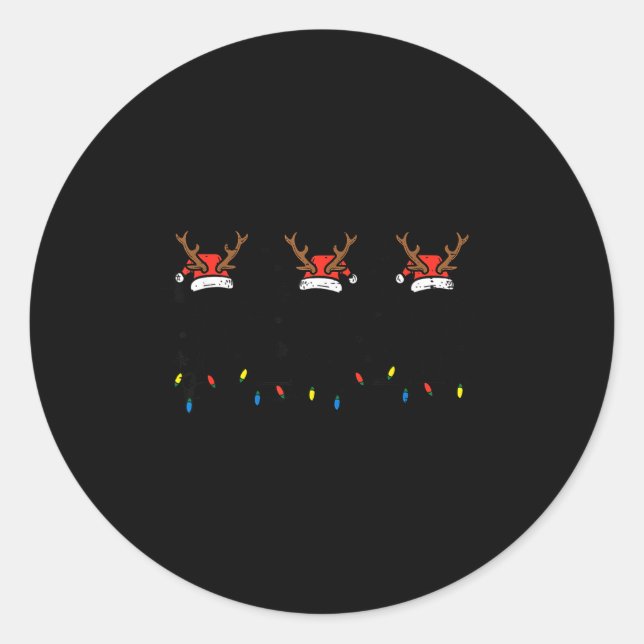 Christmas Goats Santa Xmas Farm Animal Farmer Men  Classic Round Sticker (Front)