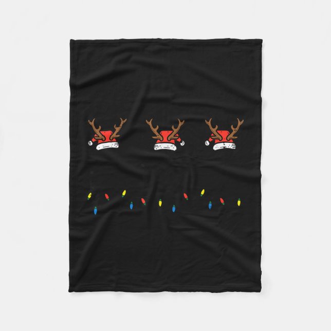 Christmas Goats Santa Xmas Farm Animal Farmer Men  Fleece Blanket (Front)