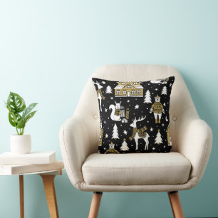 Christmas Gold 16x16 Cushion