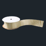 Christmas Gold and White Striped Ribbon Satin Ribbon<br><div class="desc">Christmas Gold and White Striped Ribbon. Great for wrapping christmas gifts. Designed by Christmas Gift Store.</div>