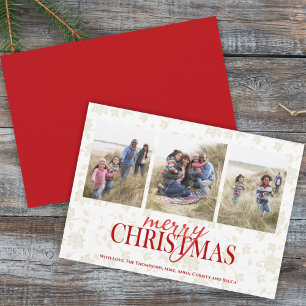 Christmas Gold Elegant Floral Holiday 3 Photo