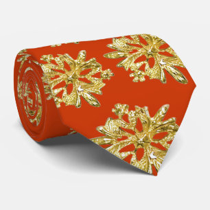 Christmas Gold Ornament Men's Tie