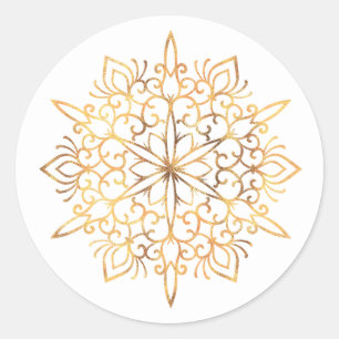 Christmas Gold snowflake stickers