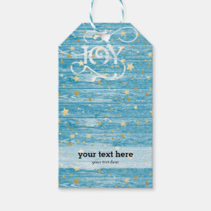 Christmas gold stars gift tags